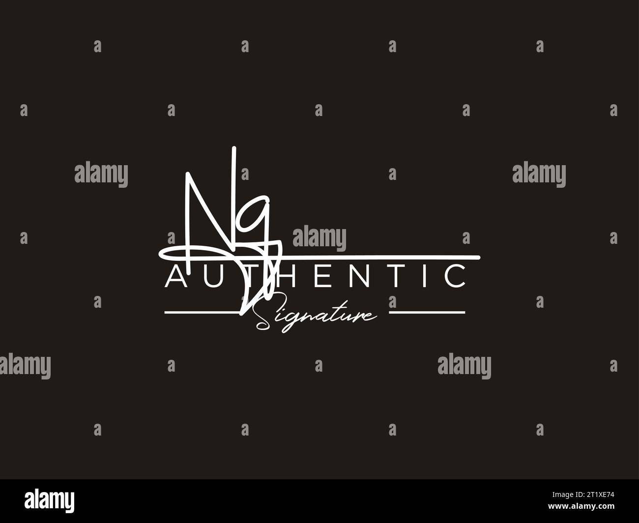 NQ Signature Logo Template Vector Stock Vector Image & Art - Alamy