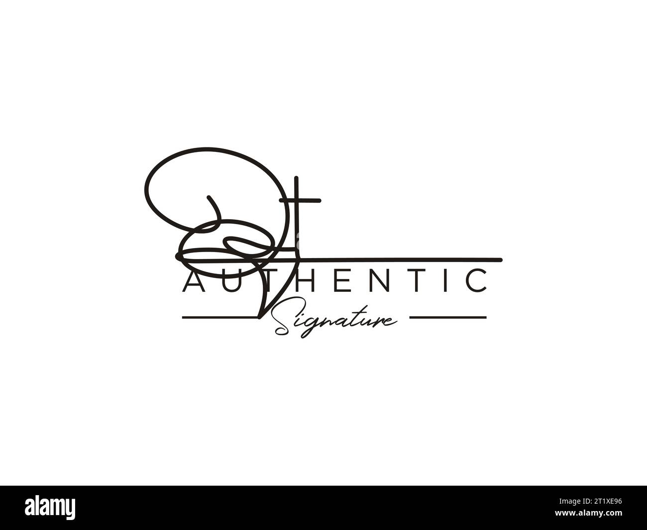 OT Signature Logo Template Vector. Stock Vector