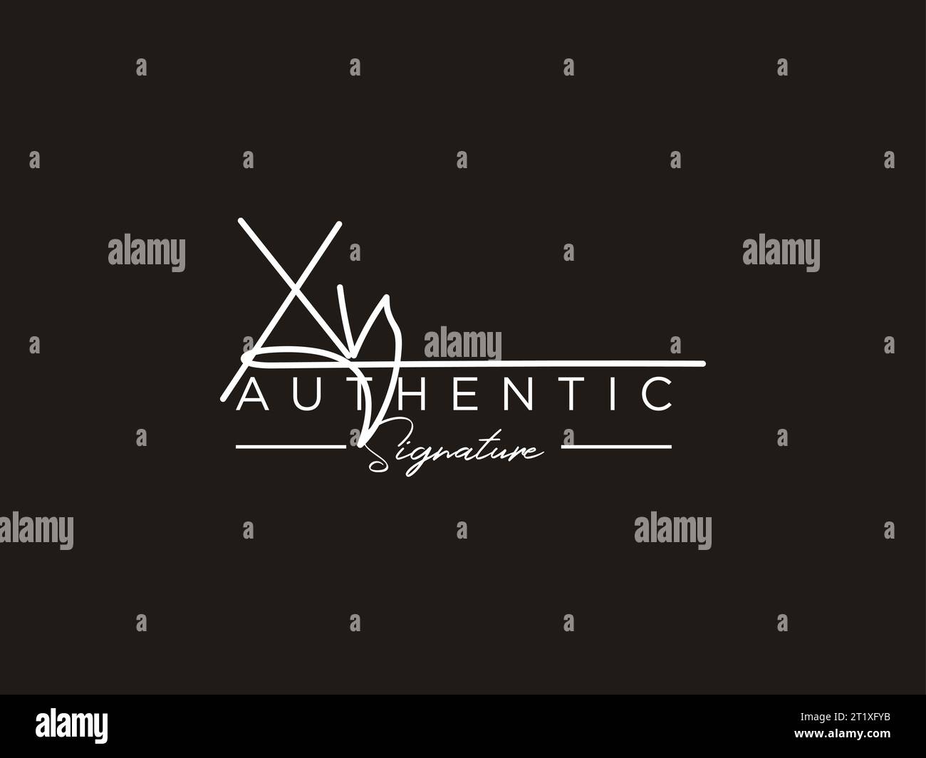 XV Signature Logo Template Vector. Stock Vector