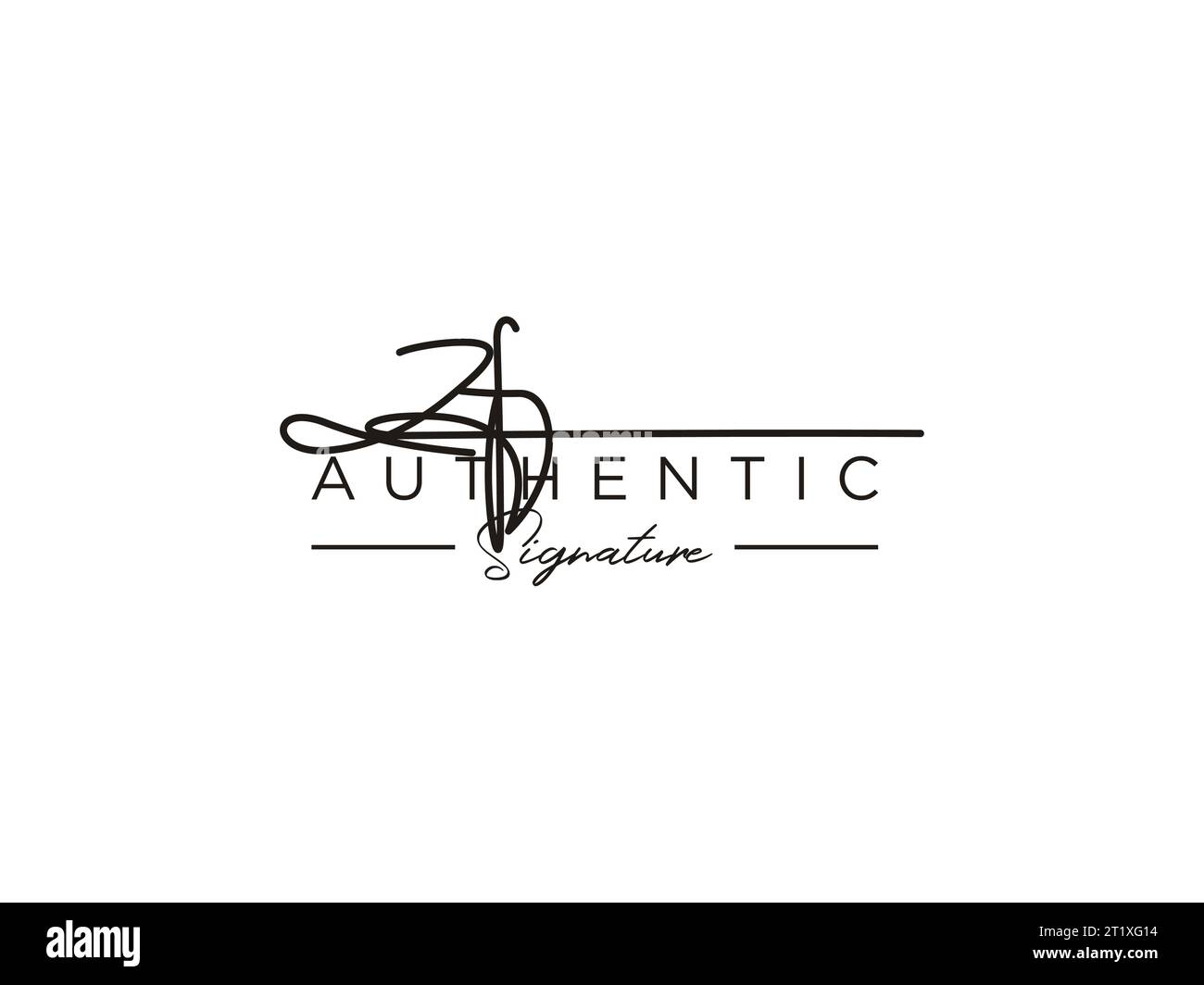 ZF Signature Logo Template Vector Stock Vector Image & Art Alamy