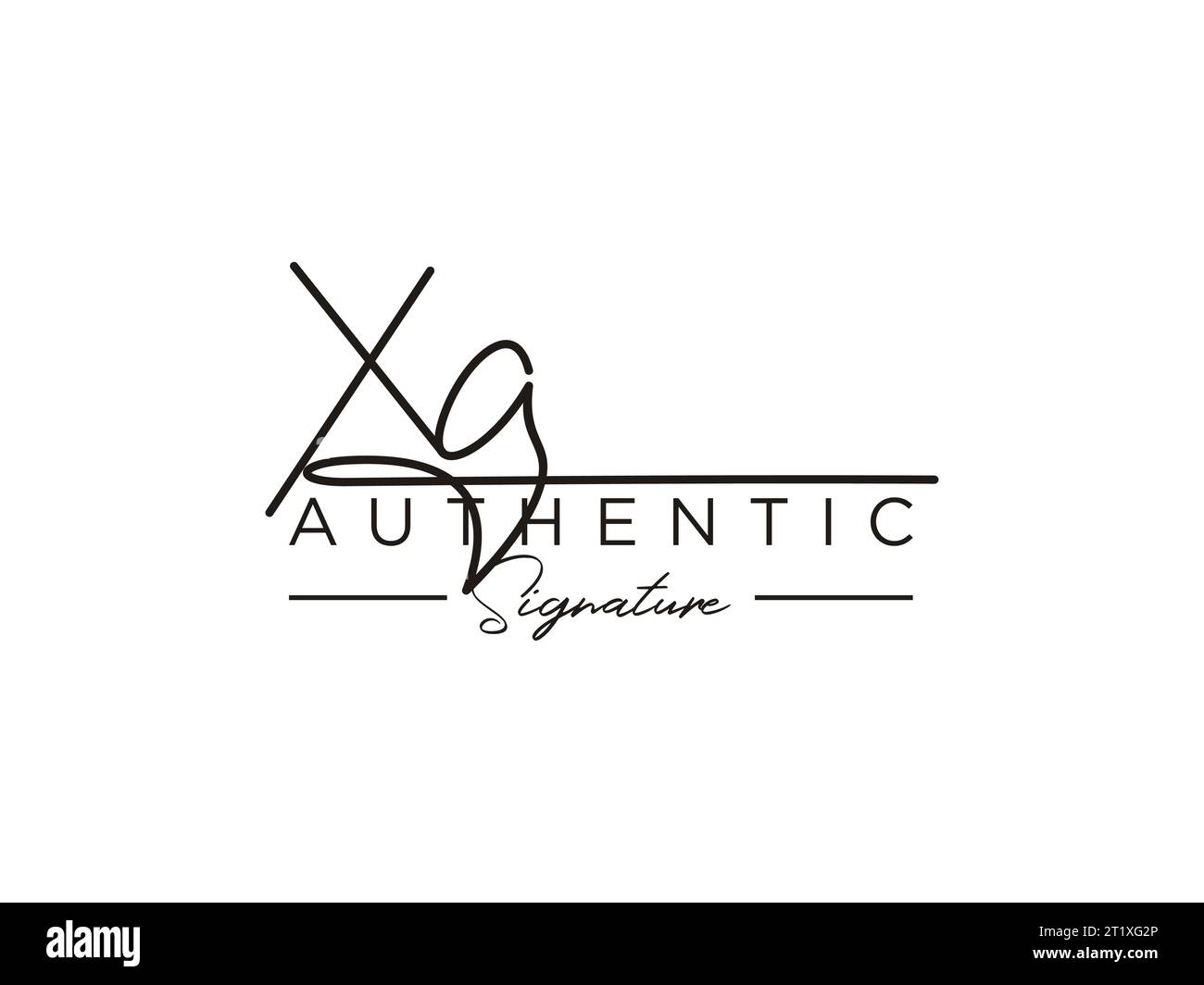 XA Signature Logo Template Vector. Stock Vector