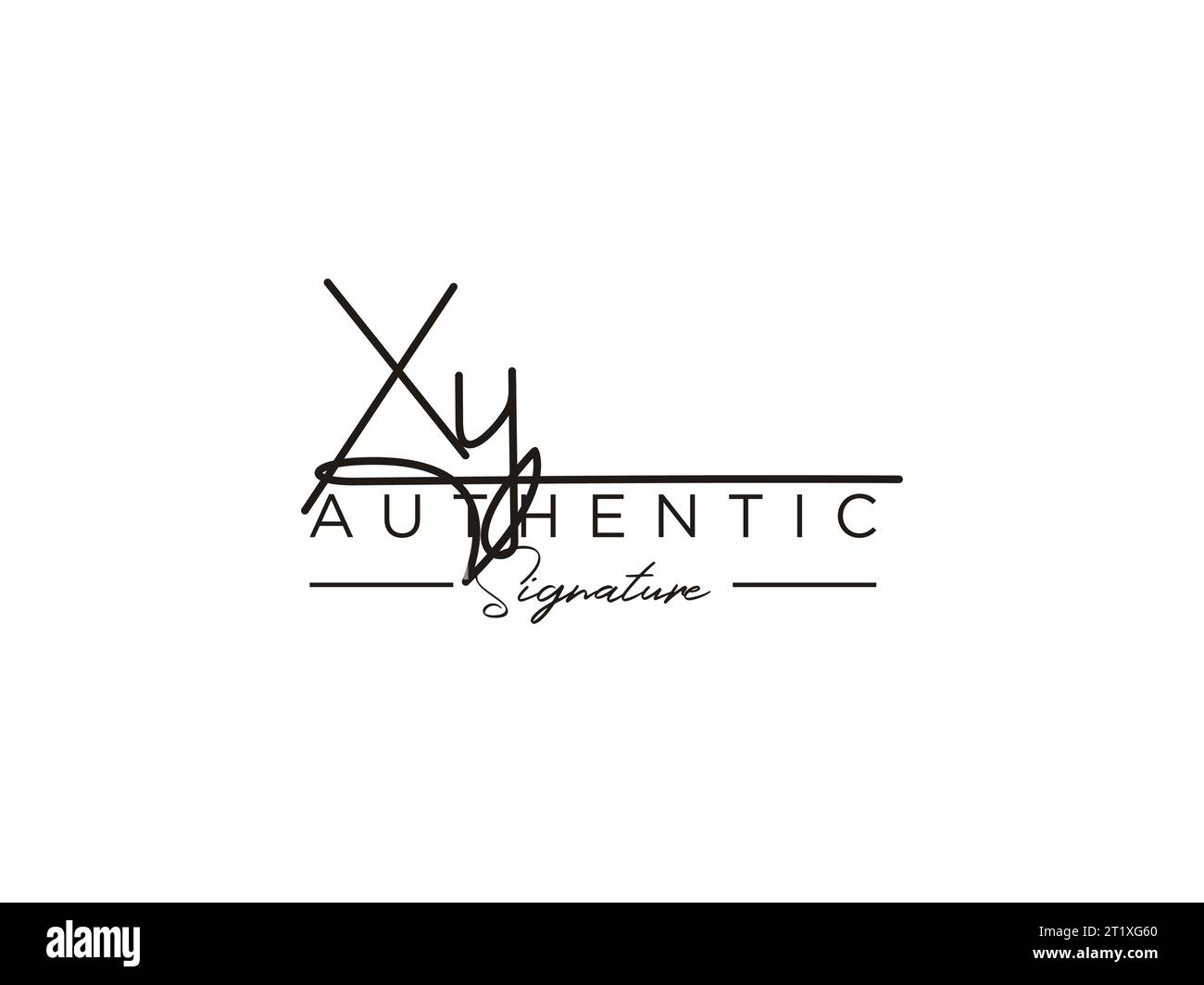 XY Signature Logo Template Vector. Stock Vector