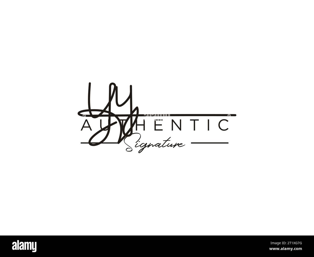 YY Signature Logo Template Vector. Stock Vector