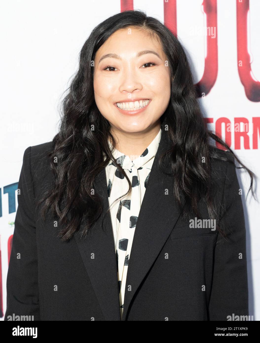 Awkwafina attends celebration of 100th performance of Little Shop of Horrors at Bryant Park Grill in New York on October 15, 2023 Stock Photo