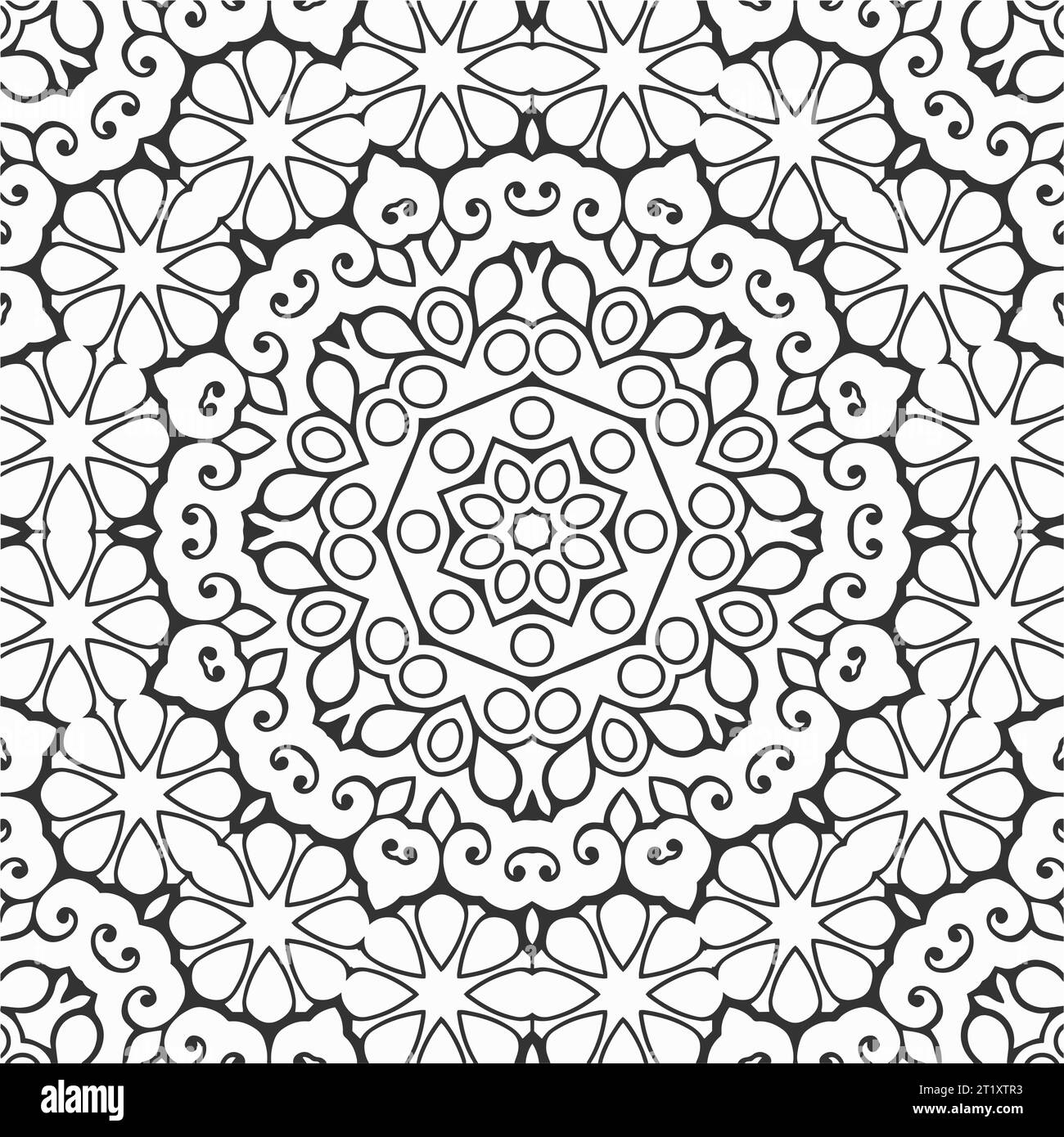 vector geometric pattern coloring page design Stock Vector Image & Art ...