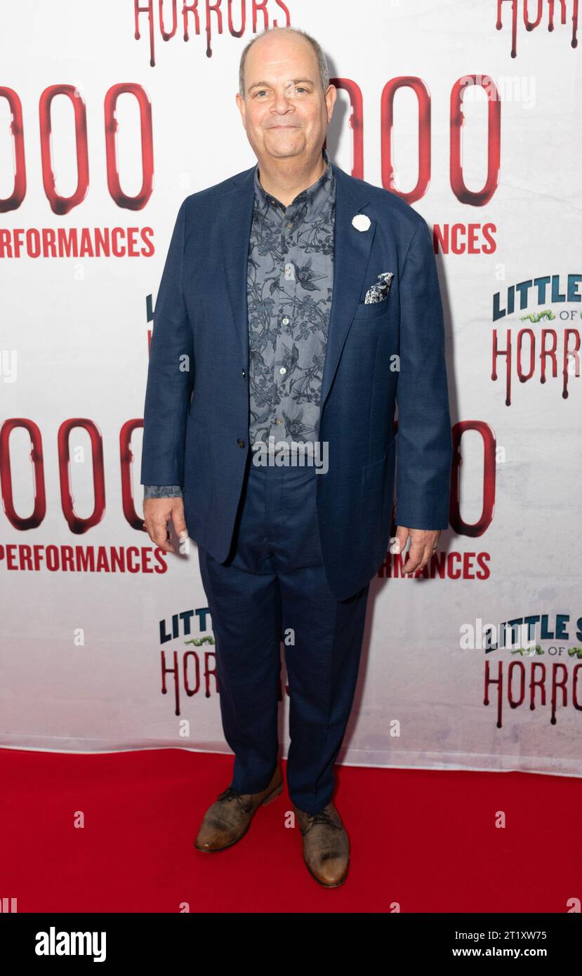Brad Oscar attends celebration of 100th performance of Little Shop of Horrors at Bryant Park Grill in New York on October 15, 2023 Stock Photo