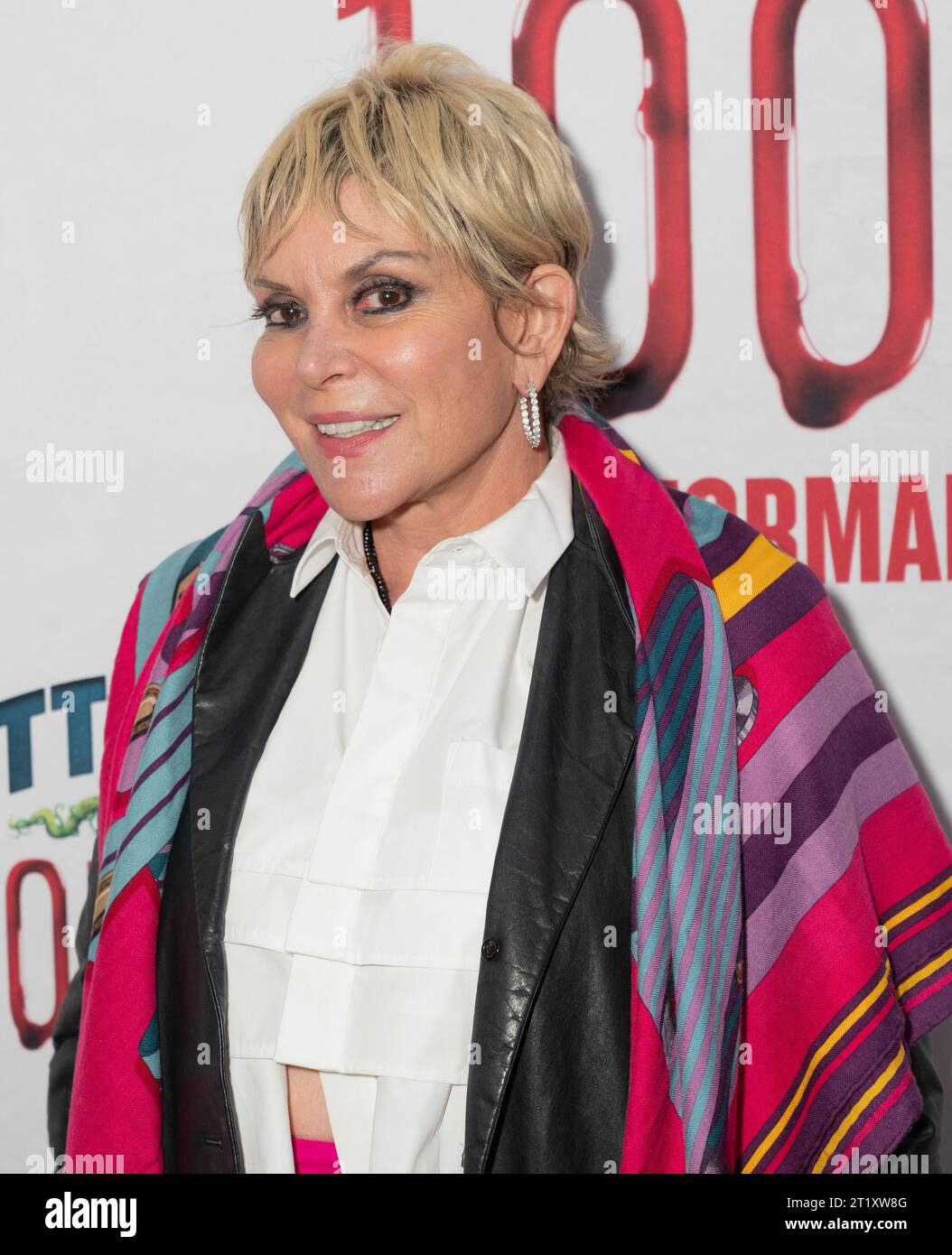 Wendy Federman attends celebration of 100th performance of Little Shop of Horrors at Bryant Park Grill in New York on October 15, 2023 Stock Photo