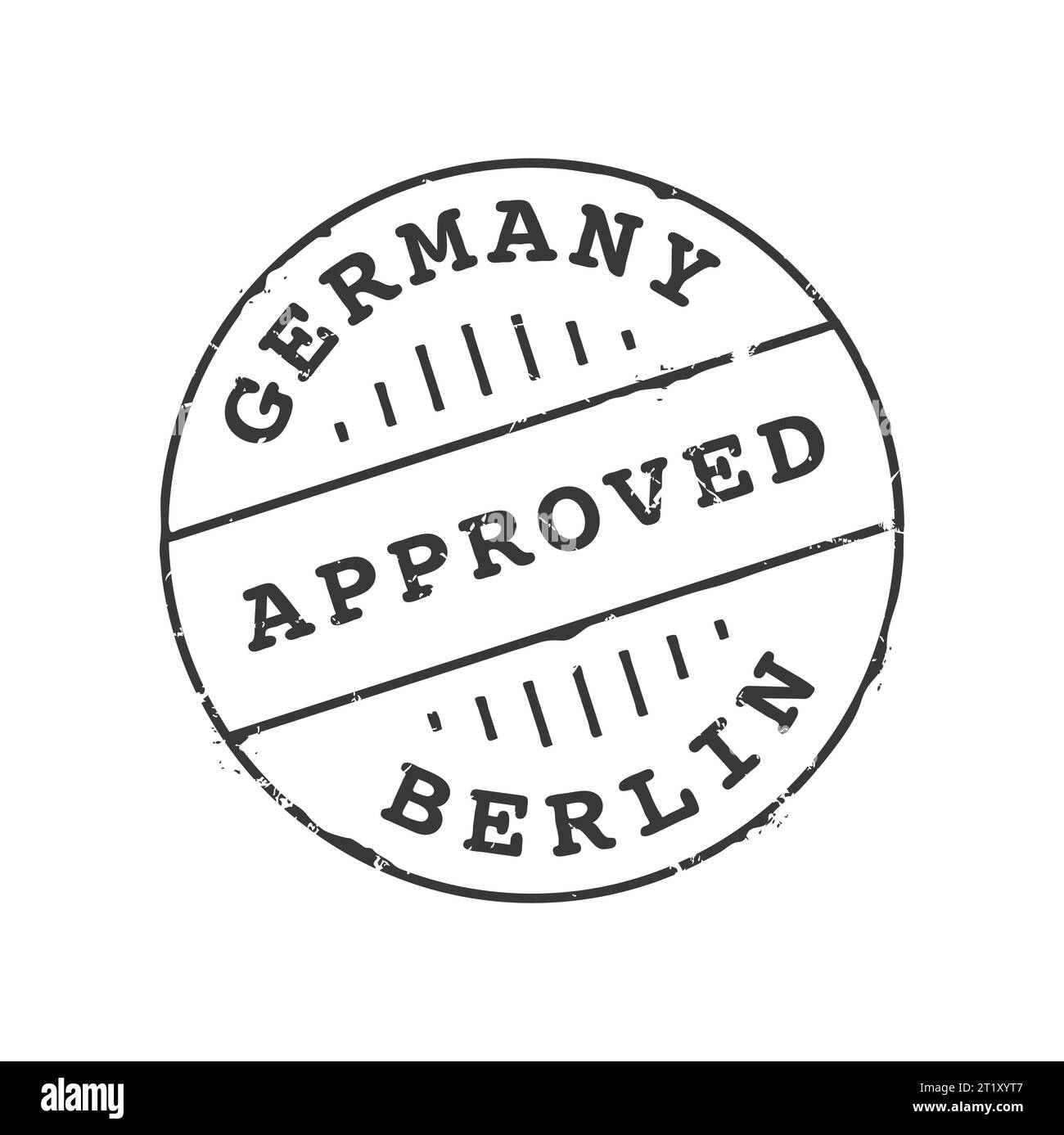 Berlin postage and postal stamp. Germany post town seal, letter or parcel approved vector imprint or postal envelope departure country or Europe region, Berlin city vintage ink stamp Stock Vector