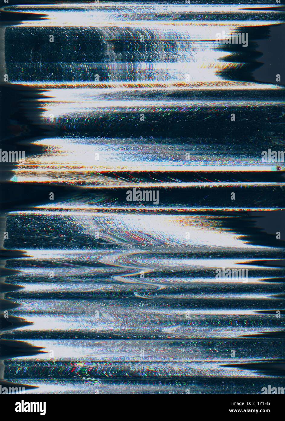 vhs tape glitch analog noise texture artifacts Stock Photo Alamy