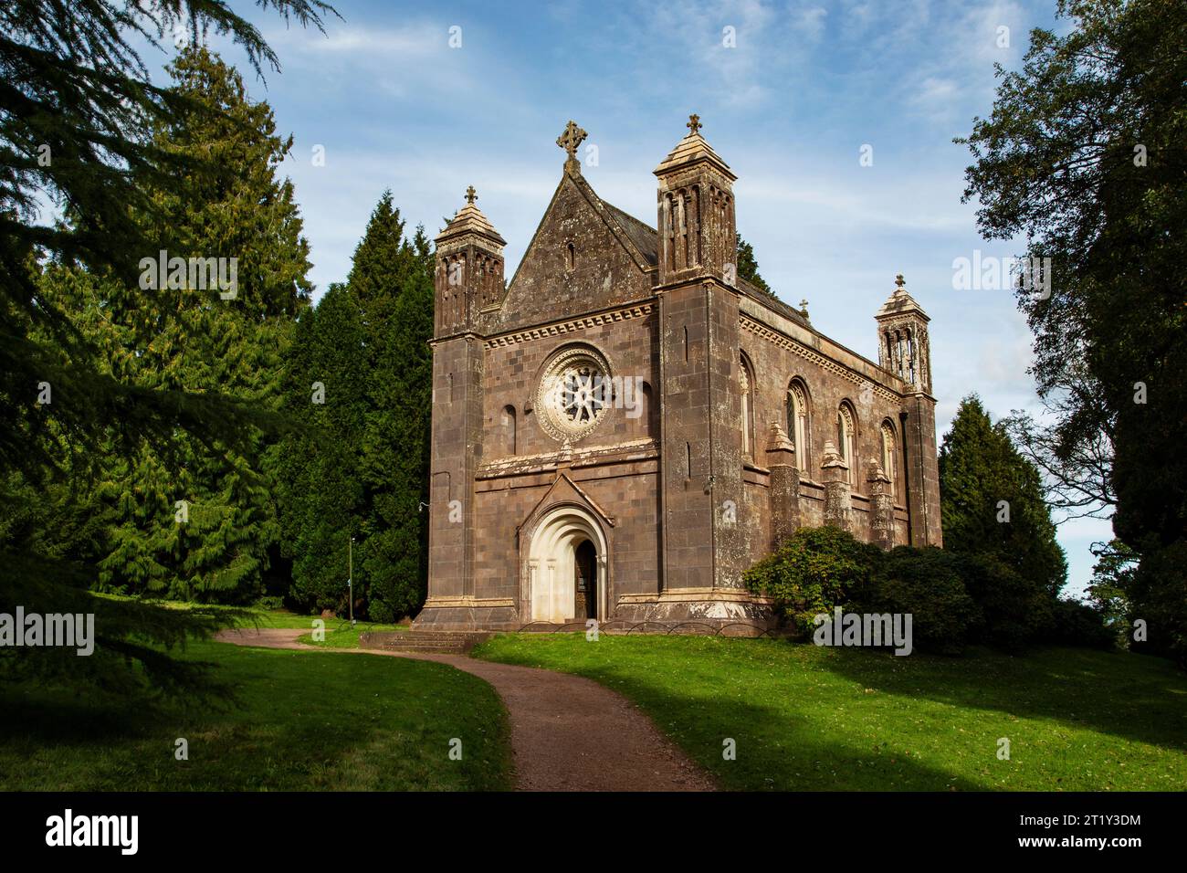 Killerton Chapel - CHAPEL OF THE HOLY EVANGELISTS - Killerton Estate Devon Stock Photo