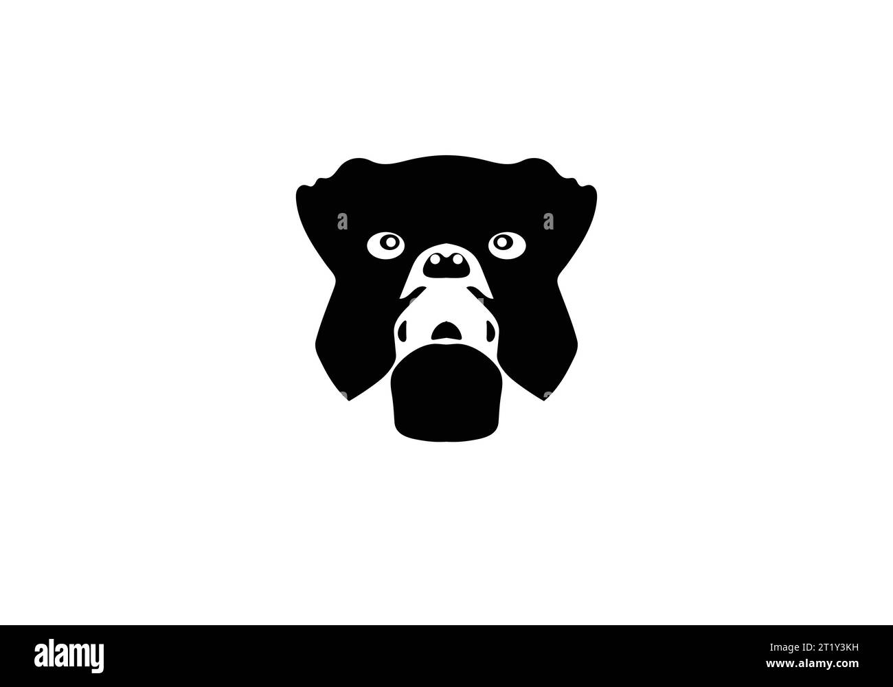 minimal style Australian Bulldog icon illustration design Stock Vector
