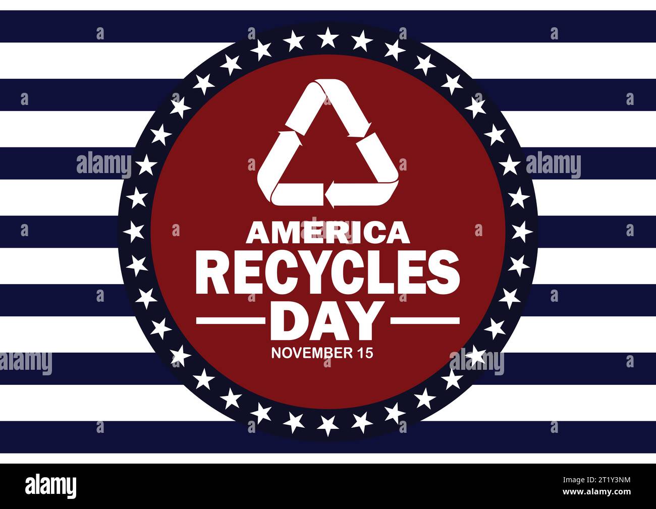 America recycles day vector illustration november 15 holiday concept