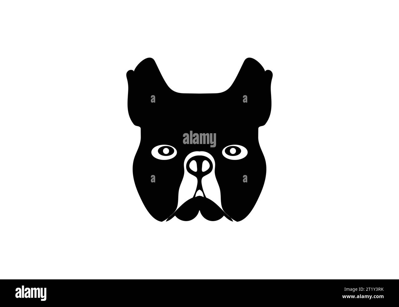 minimal style Australian Bulldog icon illustration design Stock Vector