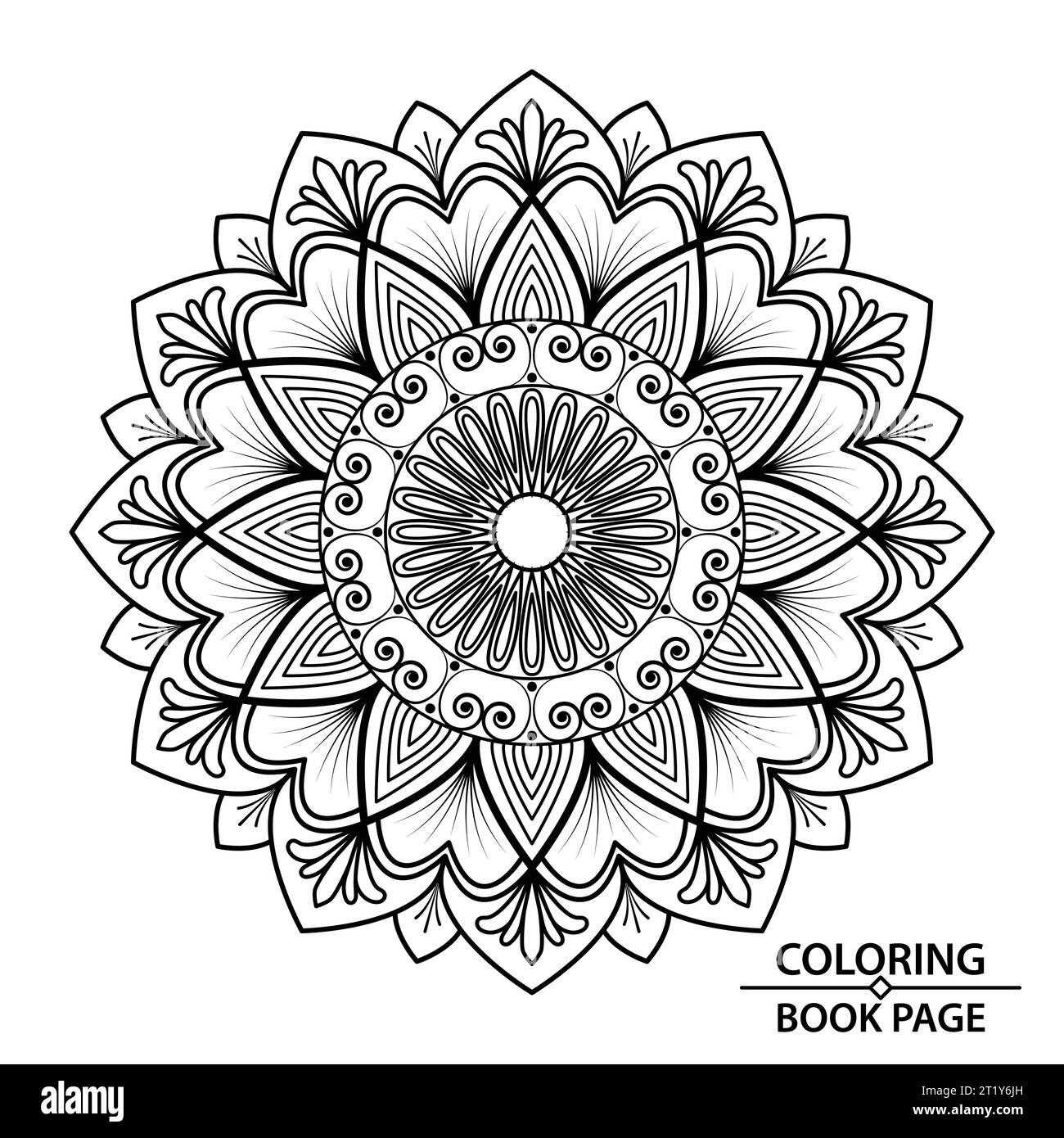 Mandala Coloring Page Stress Relief Draw Drawing Paper Digital File  Download Adult Kids Education Art Project School Work Geometric Art 