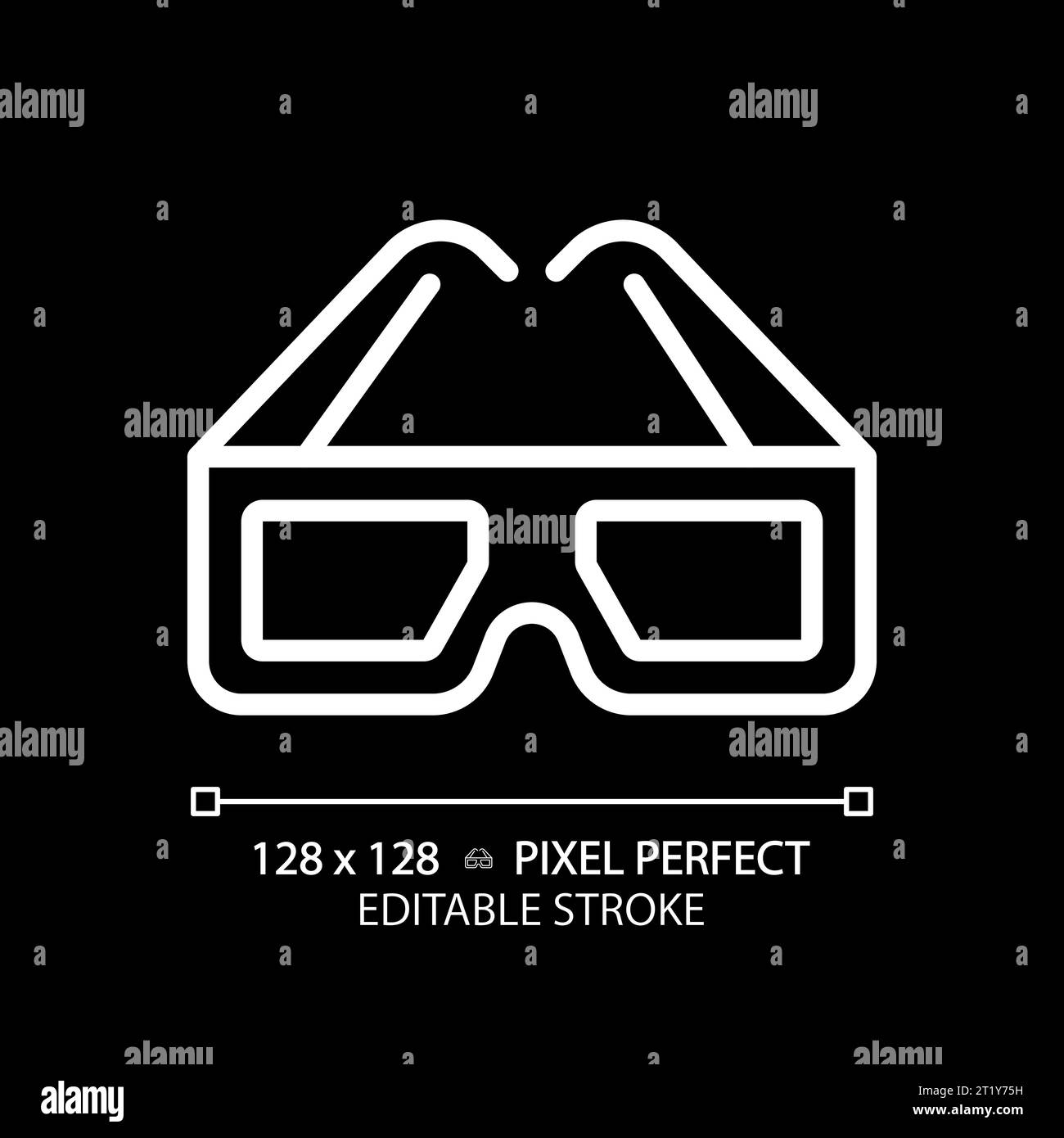 2D thin linear 3D goggles icon Stock Vector Image & Art - Alamy