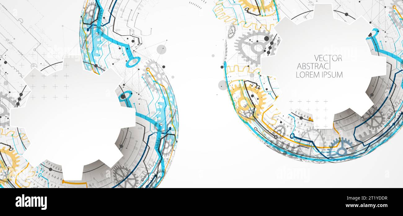Abstract technology concept. Circuit board, high computer color ...