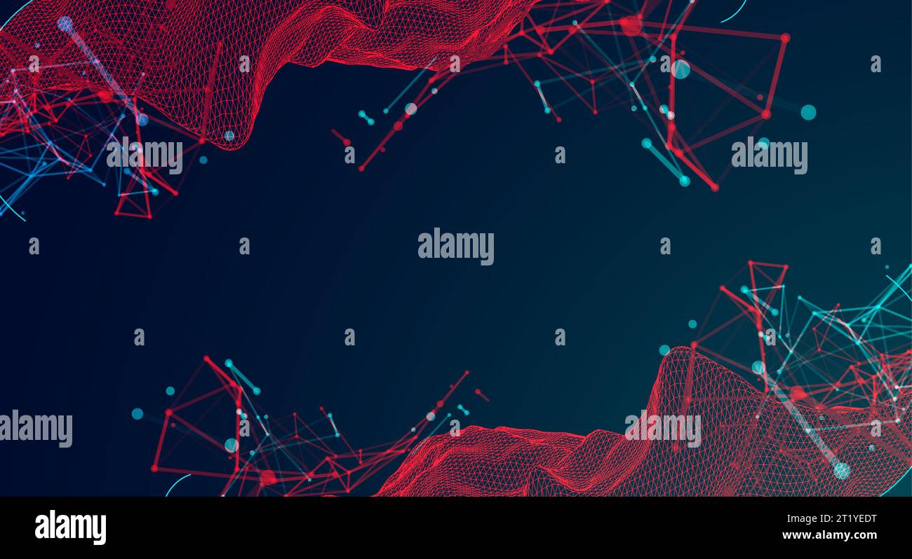 Modern science or technology elements. Trendy abstract background ...