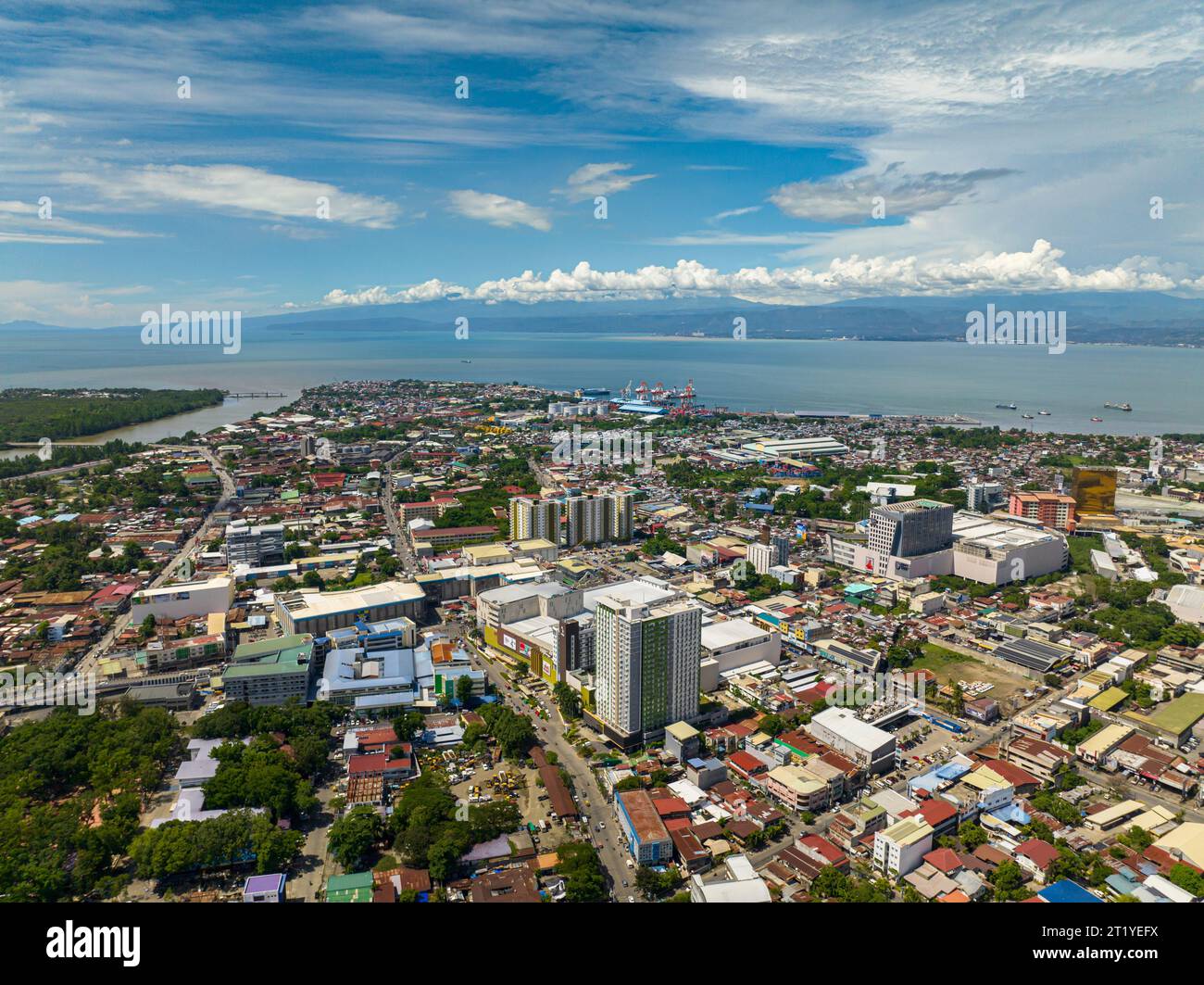 Cagayan de Oro: Modern city in coastline of Misamis Oriental. Mindanao, Philippines. Stock Photo