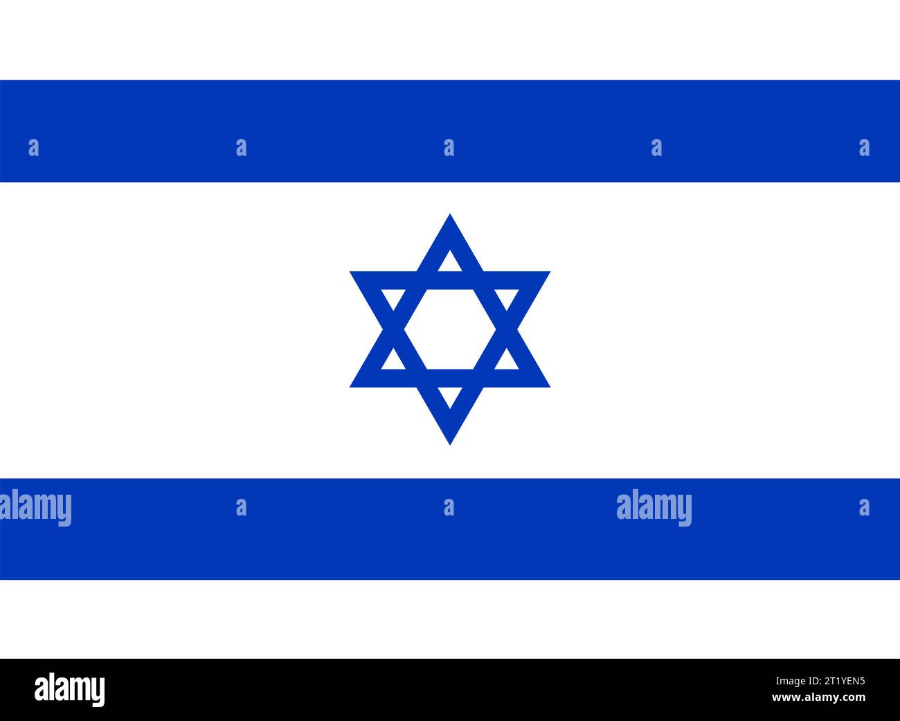 design of the FLAG OF ISRAEL in illustration format. prepared for editorials and prints Stock Photo