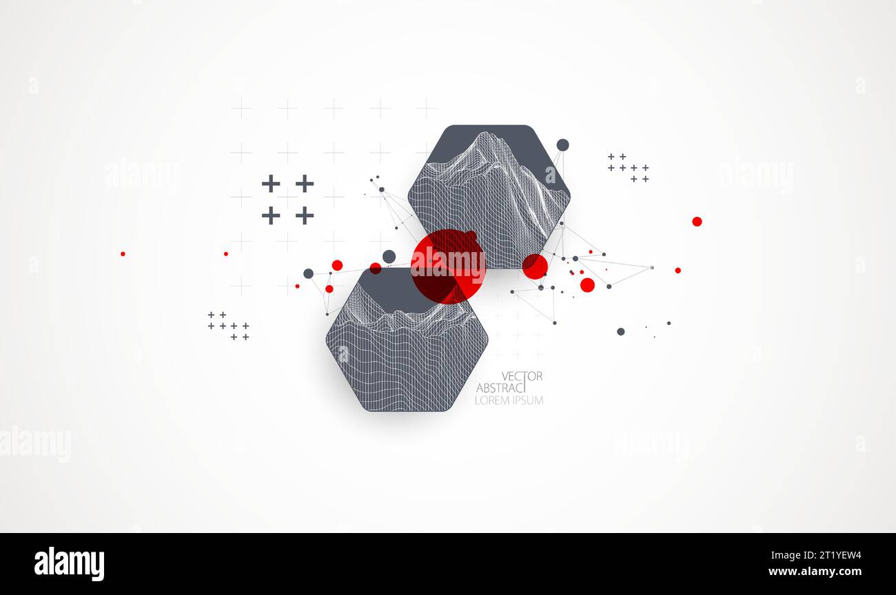 Modern science or technology abstract background using hexagonal shapes ...