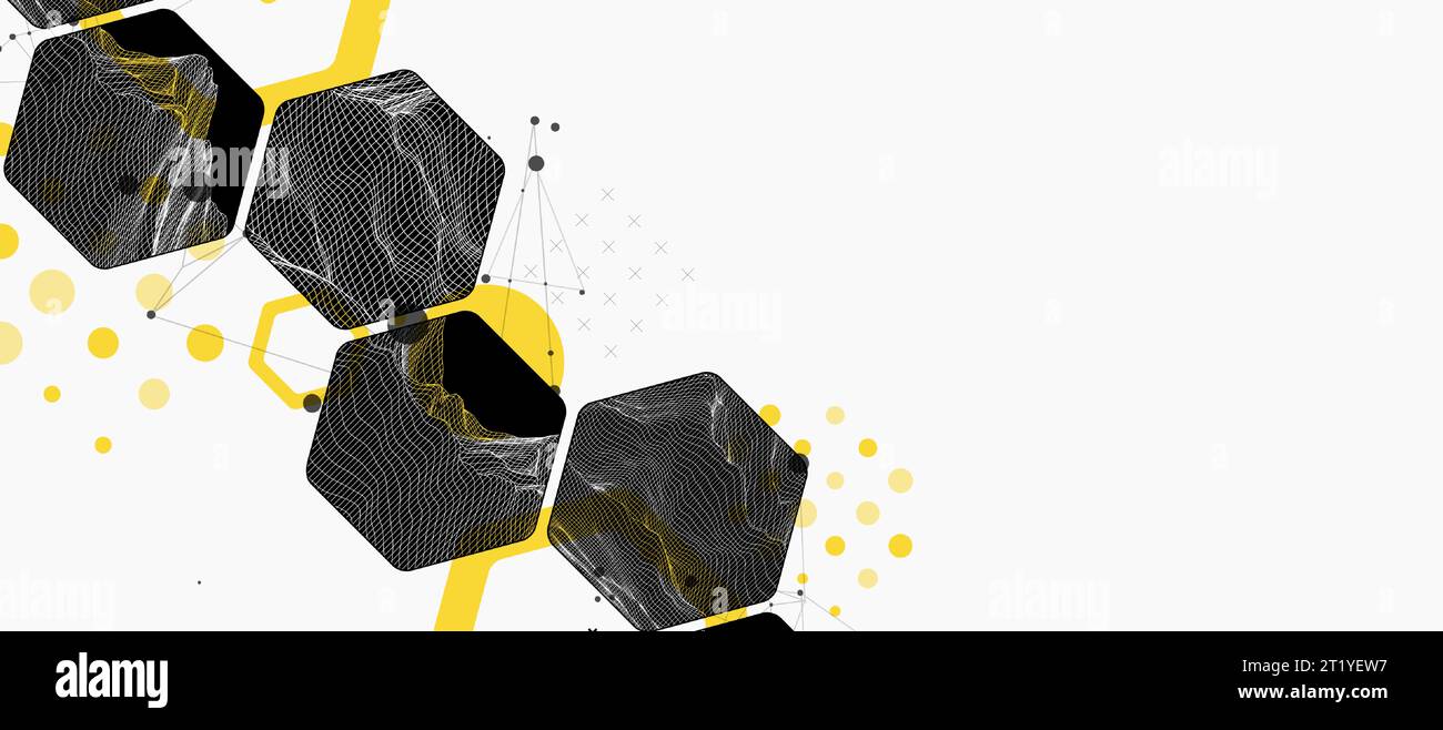 Modern science or technology abstract background using hexagonal shapes ...