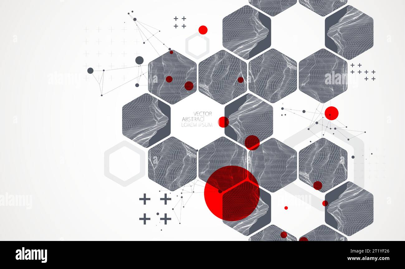 Modern science or technology abstract background using hexagonal shapes ...