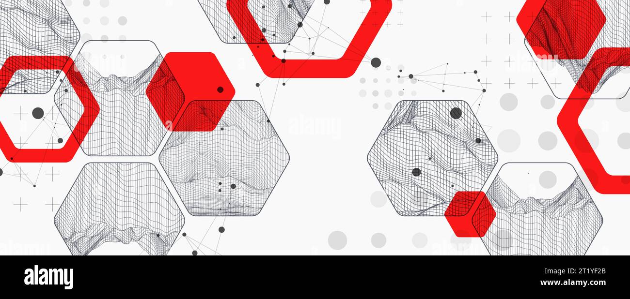 Modern science or technology abstract background using hexagonal shapes ...