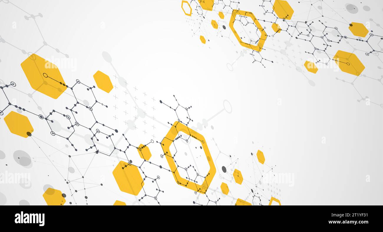 Modern science or technology abstract background using hexagonal shapes. Vector. Stock Vector