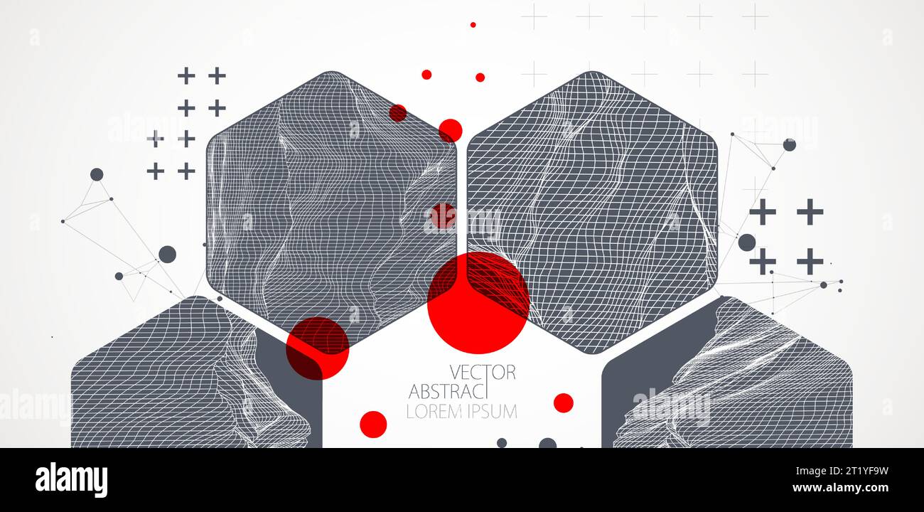 Modern science or technology abstract background using hexagonal shapes ...