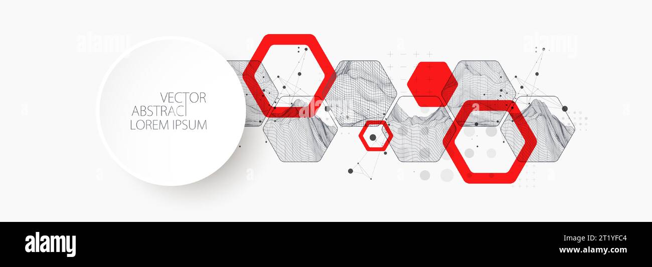 Modern science or technology abstract background using hexagonal shapes ...