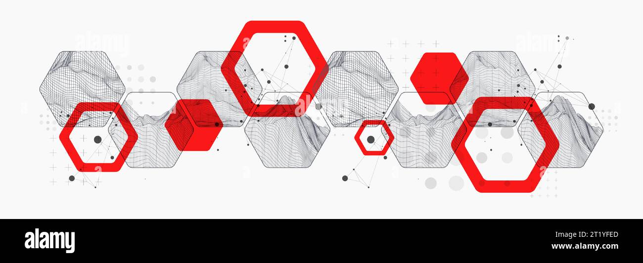 Modern science or technology abstract background using hexagonal shapes ...