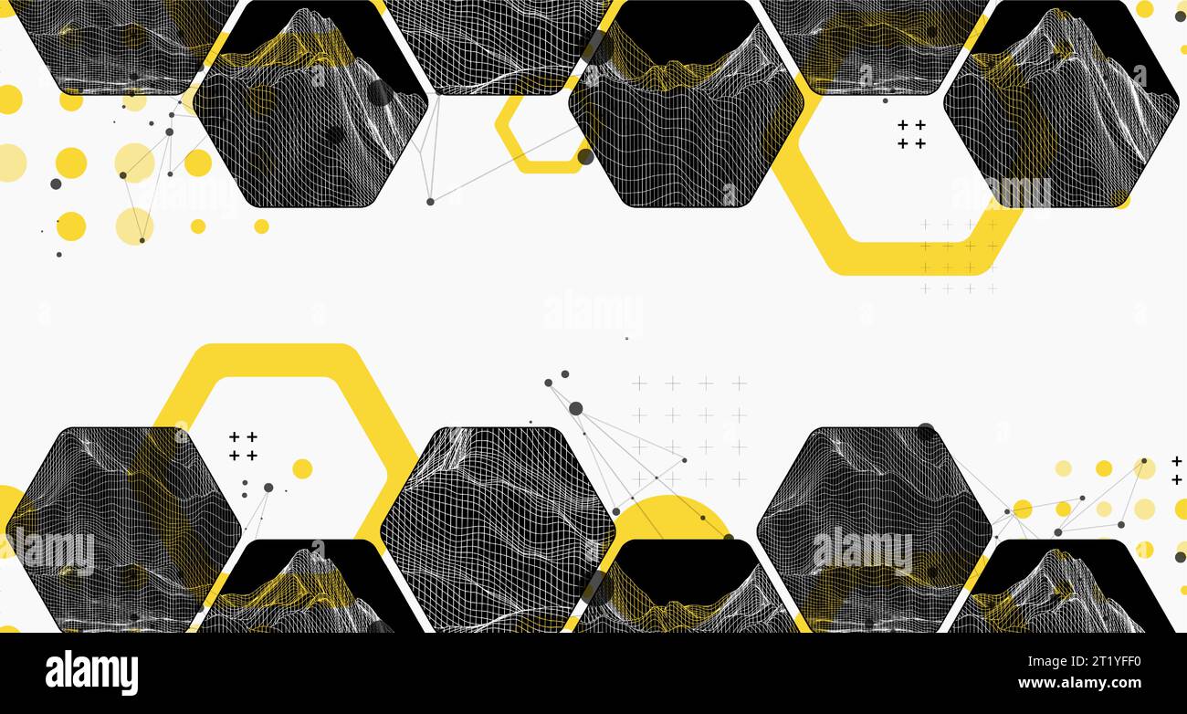 Modern science or technology abstract background using hexagonal shapes ...