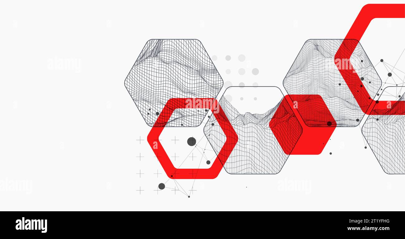 Modern science or technology abstract background using hexagonal shapes ...