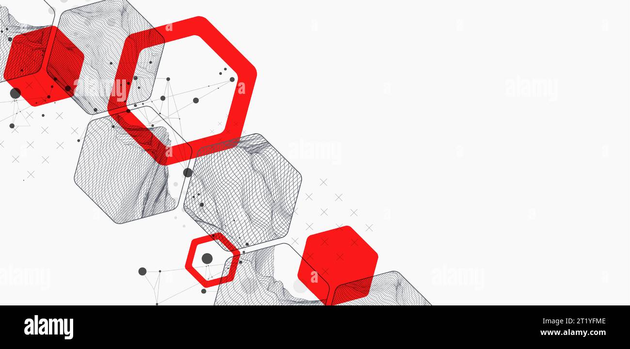 Modern science or technology abstract background using hexagonal shapes ...