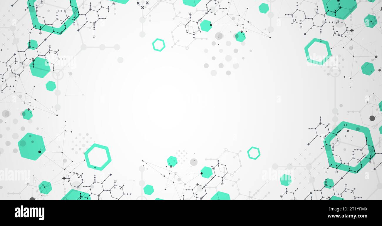 Modern science or technology abstract background using hexagonal shapes ...