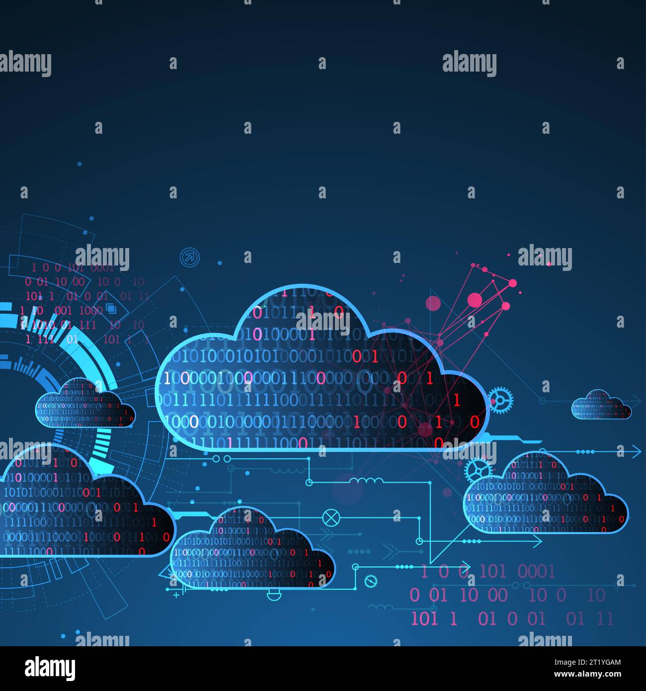 Web cloud technology business abstract background. Stock Vector