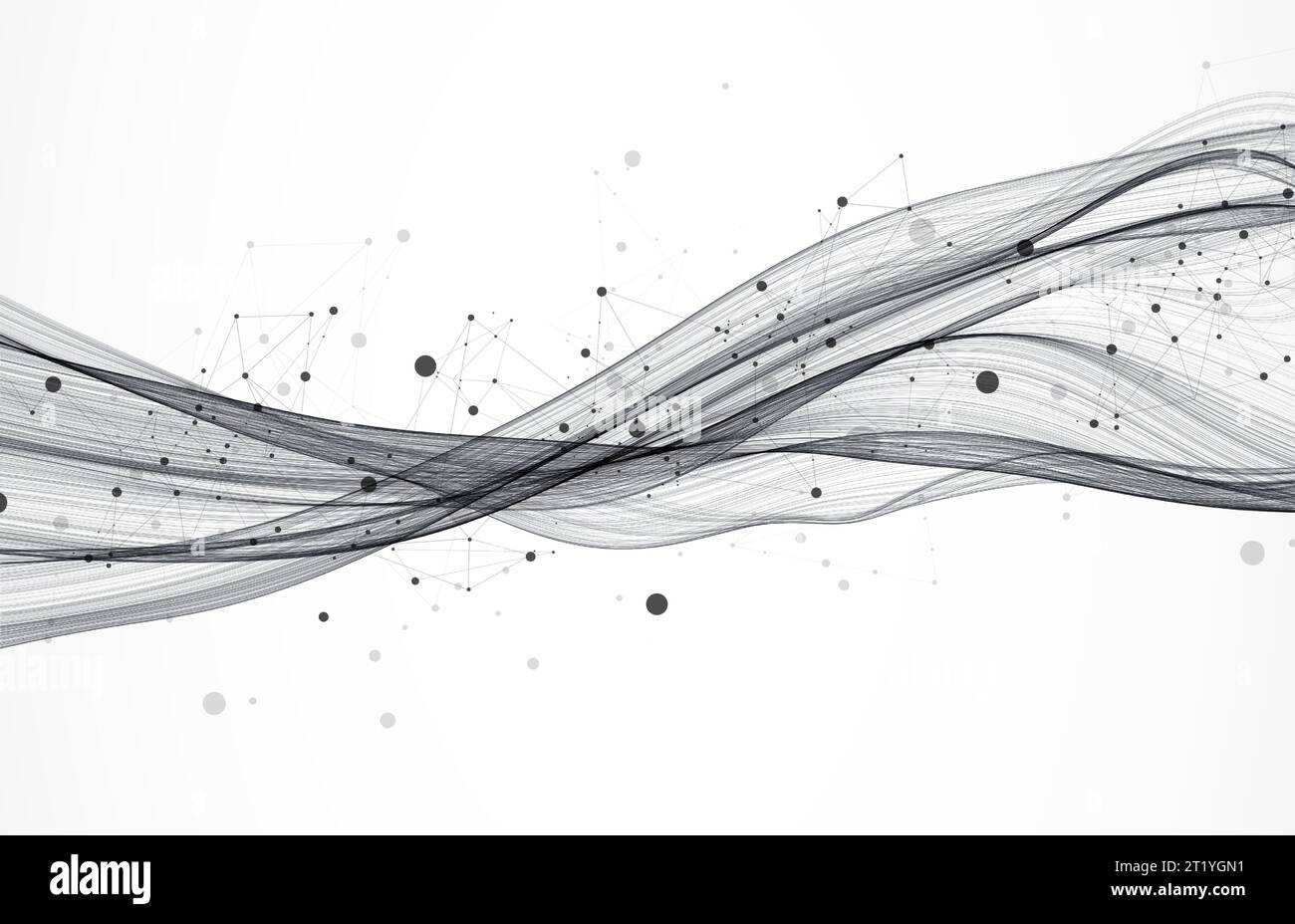 Abstract flowing wave lines. Design element for technology, science, modern concept. Stock Vector
