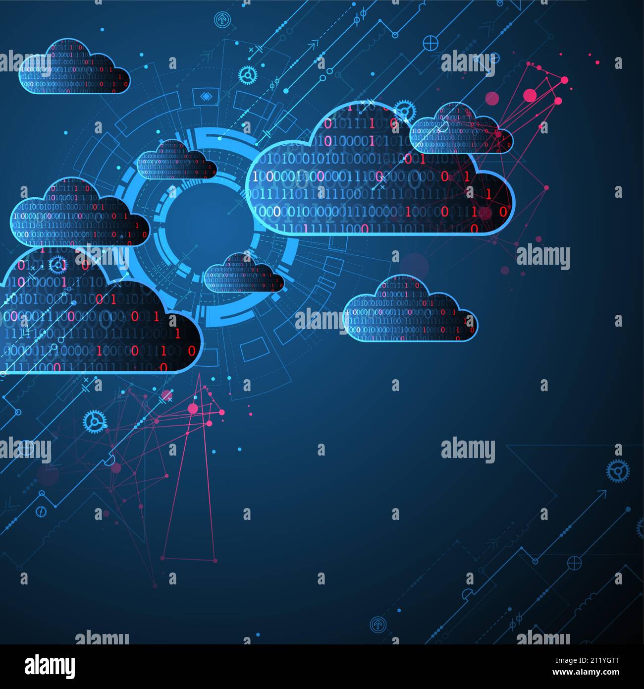 Web cloud technology business abstract background. Stock Vector