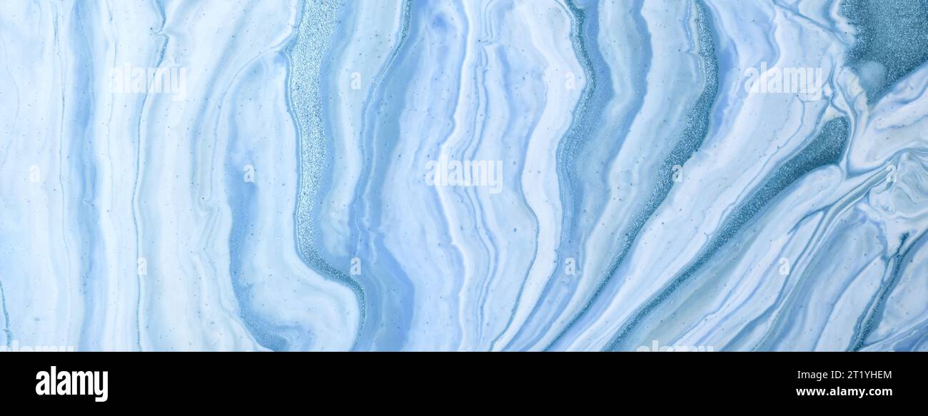 Abstract fluid art background light blue and white colors. Liquid ...