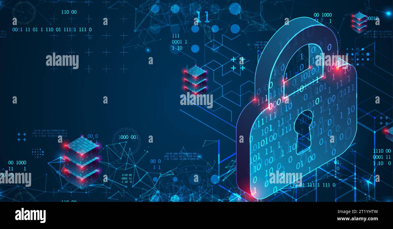 Personal data security Illustrates cyber data or information privacy ...