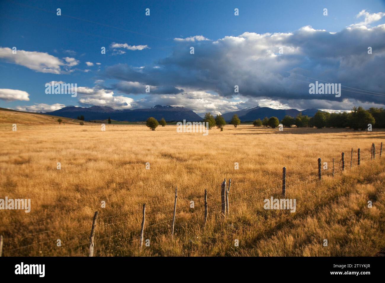 Landscape from the Carretera Austral near Coihaique. Stock Photo