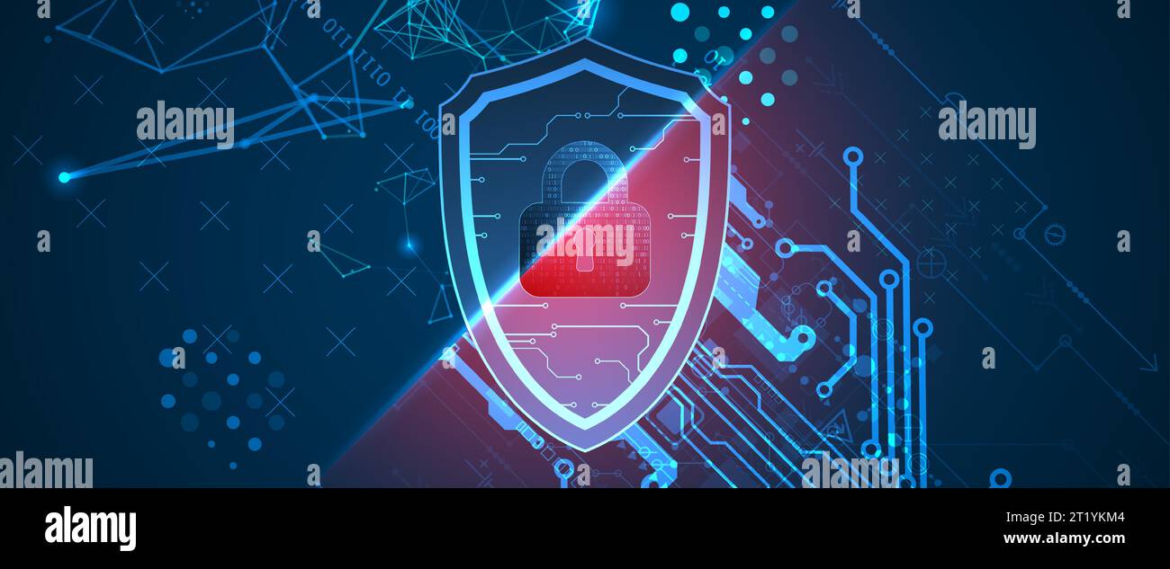 Technological abstract background on the topic of information ...