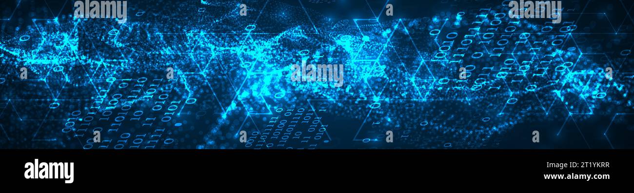 Information technology background using isometry and numbers. Stock Vector