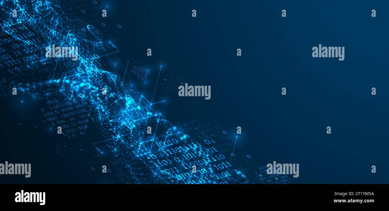 Information technology background using isometry and numbers. Stock Vector