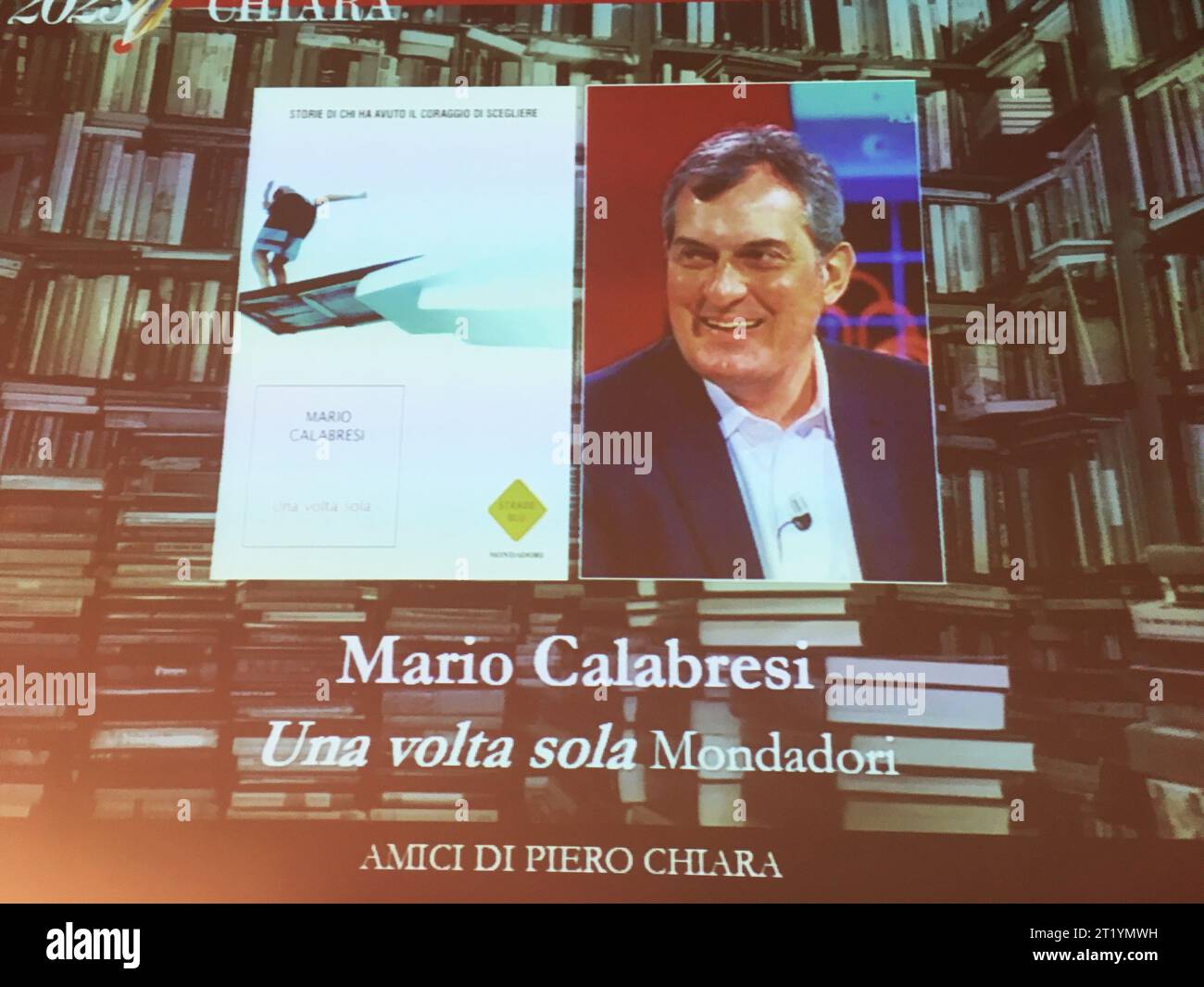 Milan, . 16th Oct, 2023. Milan, Italy Mario Calabresi wins the 2023 Chiara Prize with his book Una volta sola by Mondadori in the final with Edoardo Albinati and Emiliano Morreale In the photo: Mario Calabresi Credit: Independent Photo Agency/Alamy Live News Stock Photo