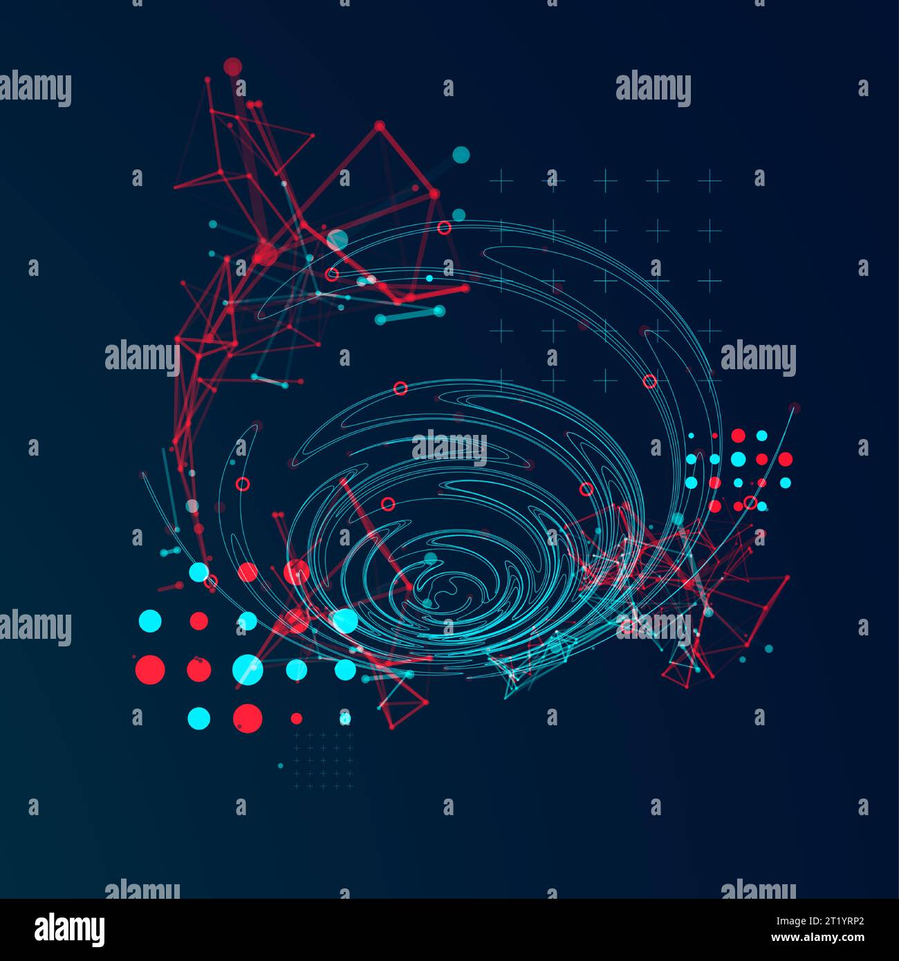 Digital wave particles flow background Stock Vector Images - Alamy