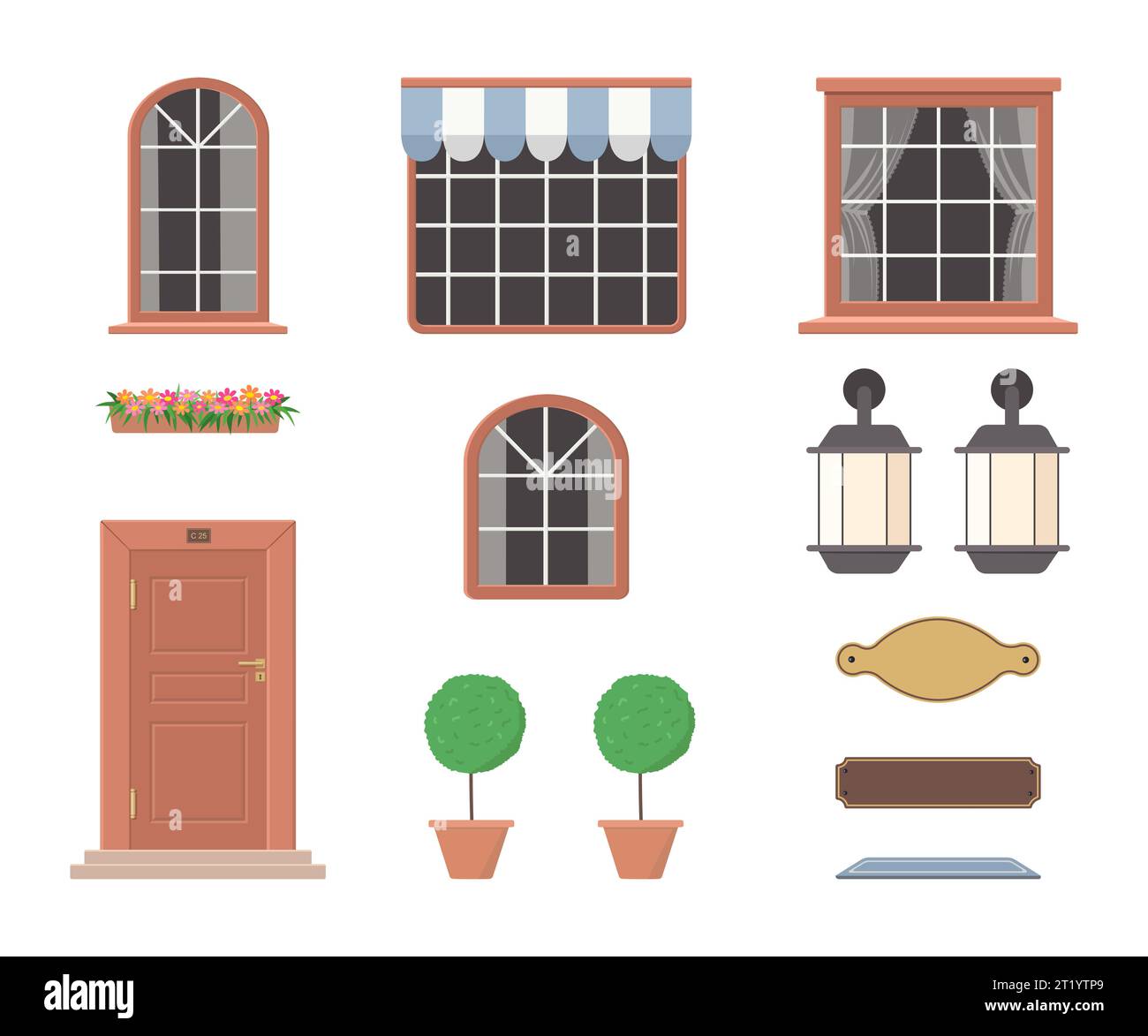 Façade from home house Cut Out Stock Images & Pictures - Alamy