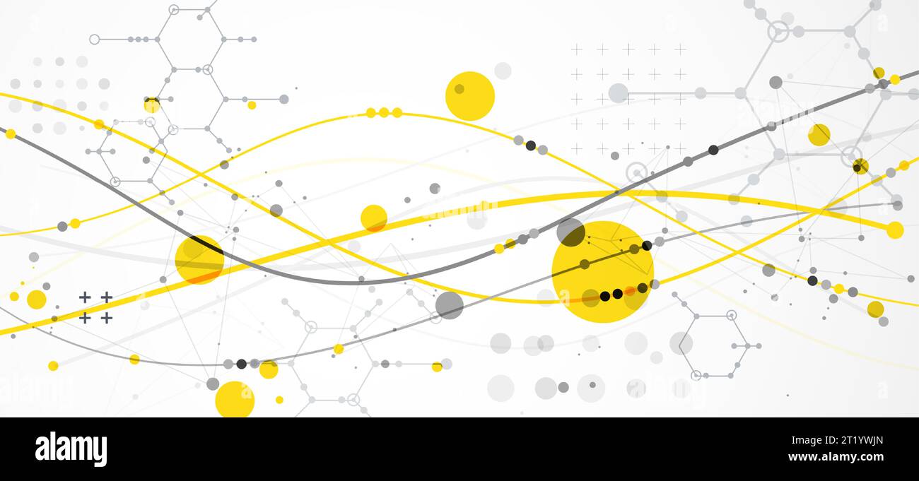 Science template. Background with lines of different colors with ...