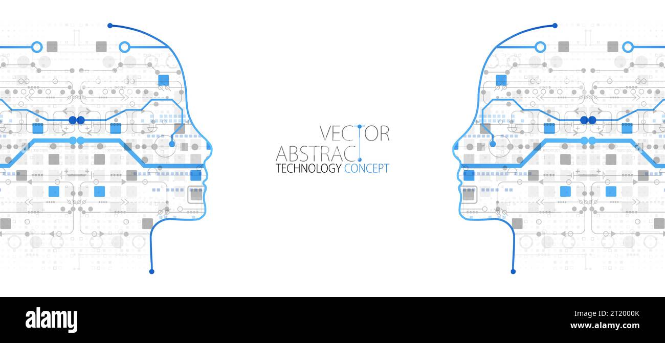 Artificial intelligence concept. Technology background. Vector science illustration Stock Vector