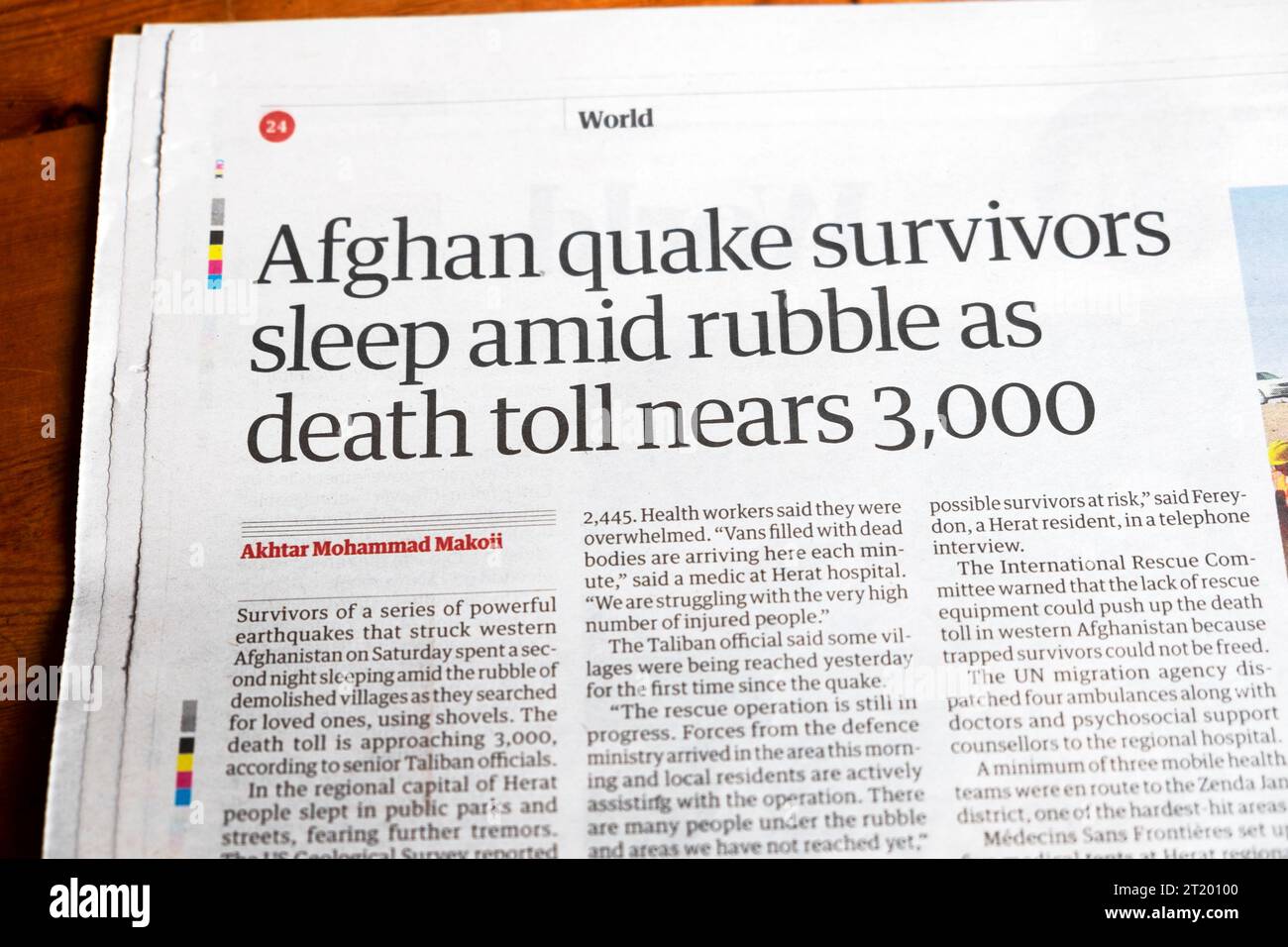 'Afghan quake survivors sleep amid rubble as death toll nears 3,000